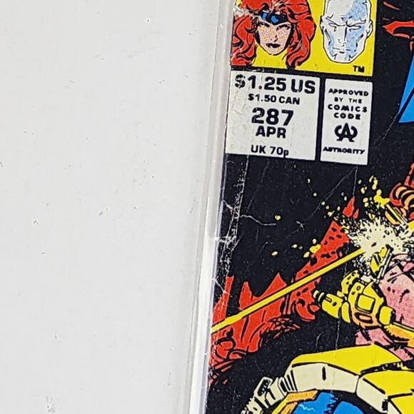 VTG 1992 Marvel #287 The Uncanny X-Men And Two Must Fall Comic Book - Picture 9 of 12